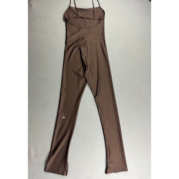 Alo Yoga Airlift Disco Daze Jumpsuit Espresso Size Large - Picture 4 of 12